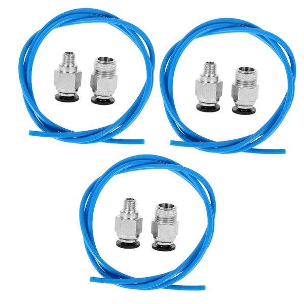 ULTECHNOVO 3sets Self-lubricating Bowden Tube 1m Pc4- /m10 Connector Heat