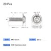 sourcing map Flanged Button Head Socket Cap Screws, M6*18mm Hex