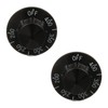 OCS Parts 2-Pack 200-400°F Black Thermostat Dial Knob for Commercial