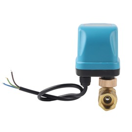 Electric Ball Valve 2‑Way 3‑Wire 2‑Control IP68 Protection Synchronous Motor Blue AC220V G1/2‑Inch