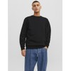 JACK & JONES Male Sweatshirt Plain Sweatshirt, black