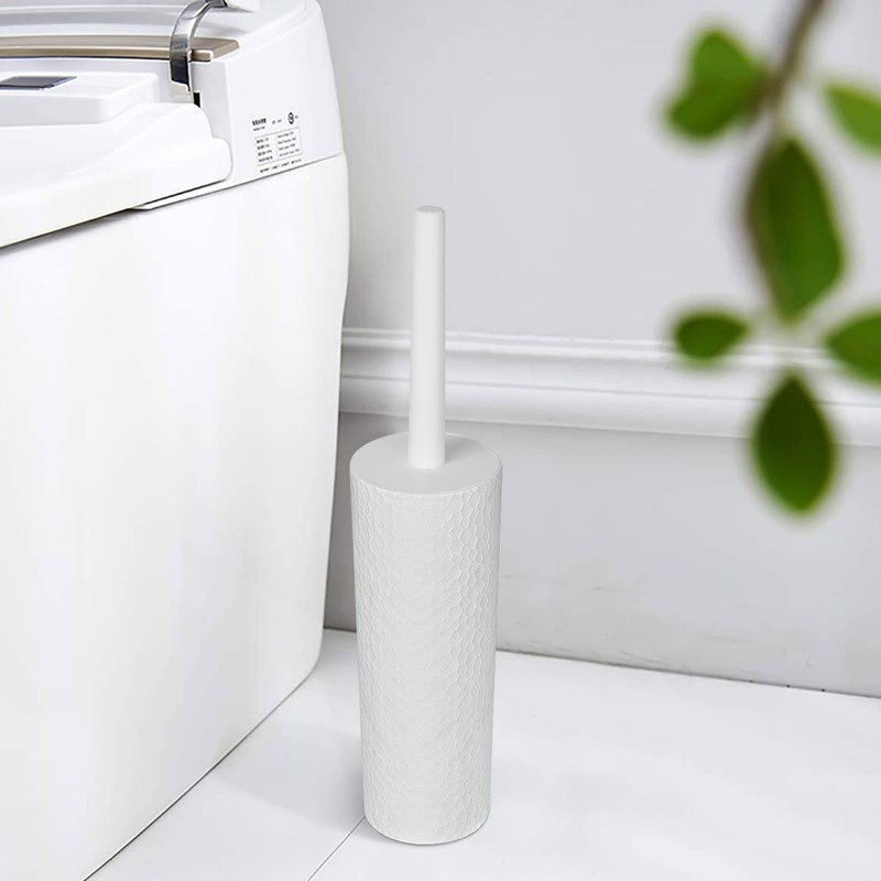 Topsky 2-Pack Closed Toilet Brush Compact Toilet Brush and Holder