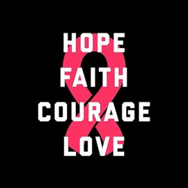 CafePress Hope Faith Courage Love Unique Decorative 10" Wall Clock