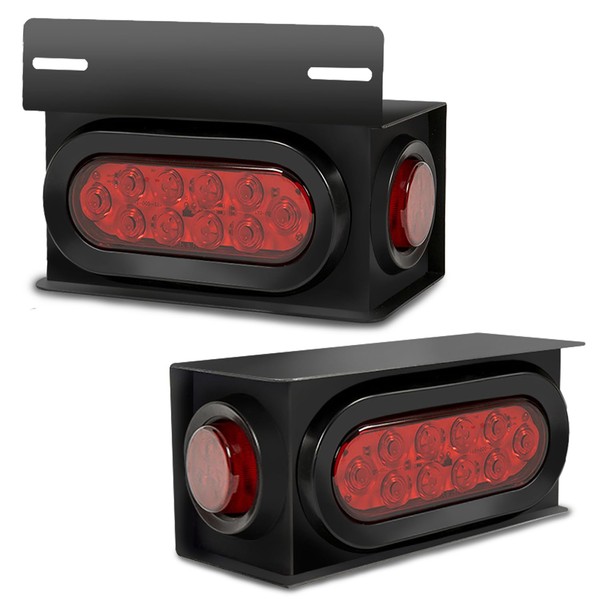 AveneMark 2PCS LED Trailer Light Kit, Steel Box Housing Kit,