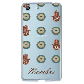 INSTACASE Funda para M5 Personalizada con Ojo Turco antigolpes, Case Personalizado para M5, Carcasa con Ojo Turco para M5, Protector de Ojo Turco y Manos con Nombre para M5