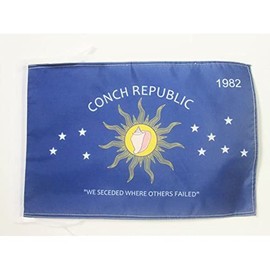 AZ FLAG CONCH REPUBLIC FLAG 18'' x 12'' cords - CONCH REPUBLIC SMALL FLAGS 30 x 45cm - BANNER 18x12 in