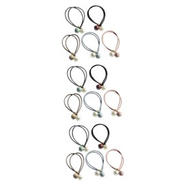 Mikinona 15pcs Pearl Hair Band Ponytail Holder Tie for Ladies Fashion Headpiece for Women Girls for Party