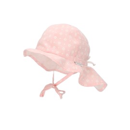 Sterntaler Baby Girl Flapper Baby Sun Hat Brik Hat - Sun Hat, Summer Hat, Baby Hat with Ties and Neck Protection - Washable - Pink, 43
