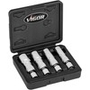 ViGOR Spark Plug Socket Spanner Set V7002/4, 4 Pieces, 3/8