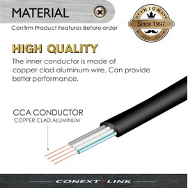 RJ11 4P4C Modular Telephone Handset Cable Receiver Coil Cord Wire (10 Feet, black)