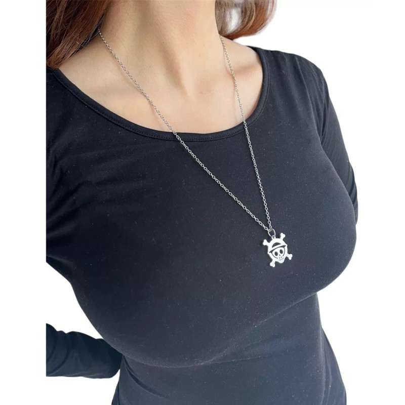 Yeshua Collar One Piece Acero Inoxidable Luffy Skull Jolly Roger