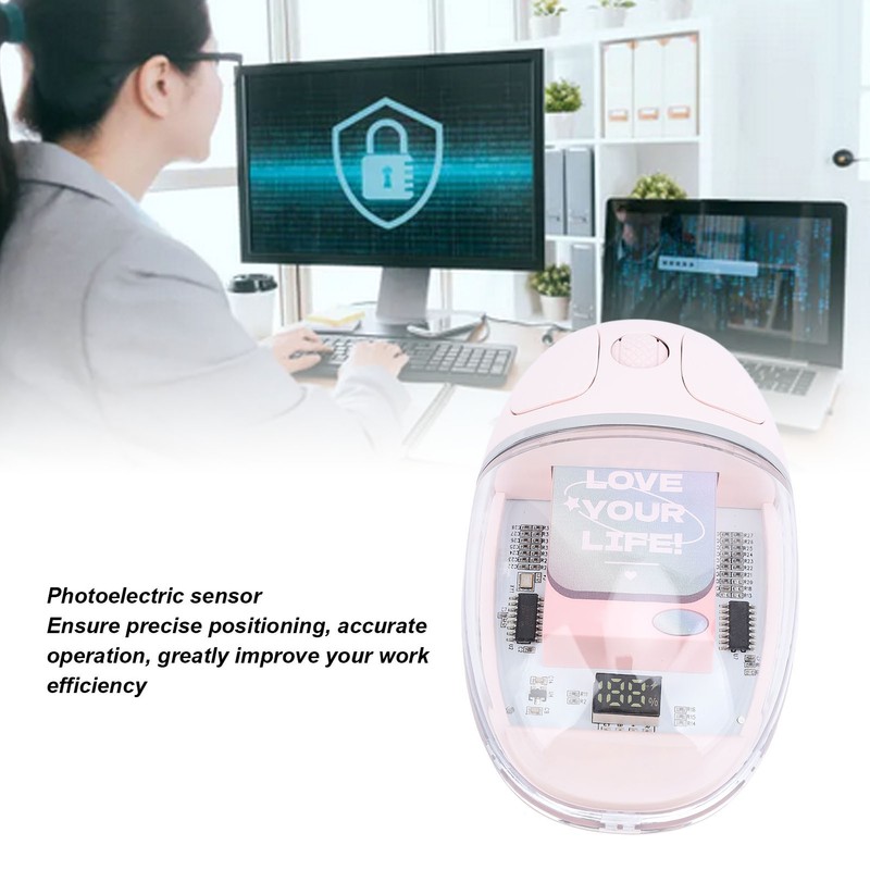 Bluetooth Wireless Mouse Dual Mode 2.4G Transparent PC Ergonomic Office