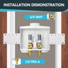 Seelink Washing Machine Outlet Box, Double Drains, Single Lever, 1/2