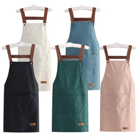 Waterproof apron for commercial use, restaurant, art academy, daycare center, workshop, cafe, light and active apron for men and women, indie pink / 업소용 방수앞치마 식당 미술학원 어린이집 공방 카페 가벼운 활동성 좋은 앞치마 남자 여자 공용, 인디핑크