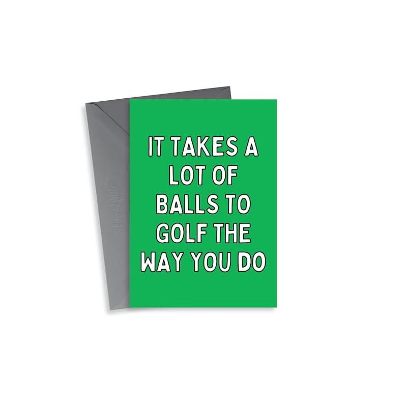 It Takes A Lot Of Balls Funny Golf Card