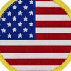 American Round Flag Embroidered Velcro Patch