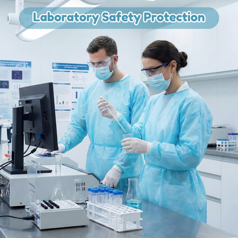 Xuhal 36 Set Blue Disposable Isolation PPE Gowns and Shoe