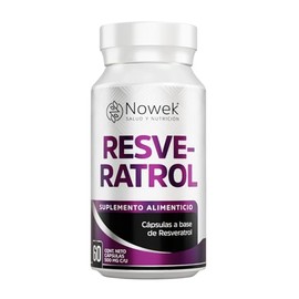 Nowek | Resveratrol | 60 Cápsulas | Suplemento Alimenticio | Ingredientes Naturales | No exceder dosis
