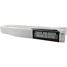 Chaos and Order Premium Jiu-Jitsu Rank Belt - A5 - White