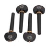 4PCS Fine Tune Peg Black Ebony Pre Punched Handmade Wear