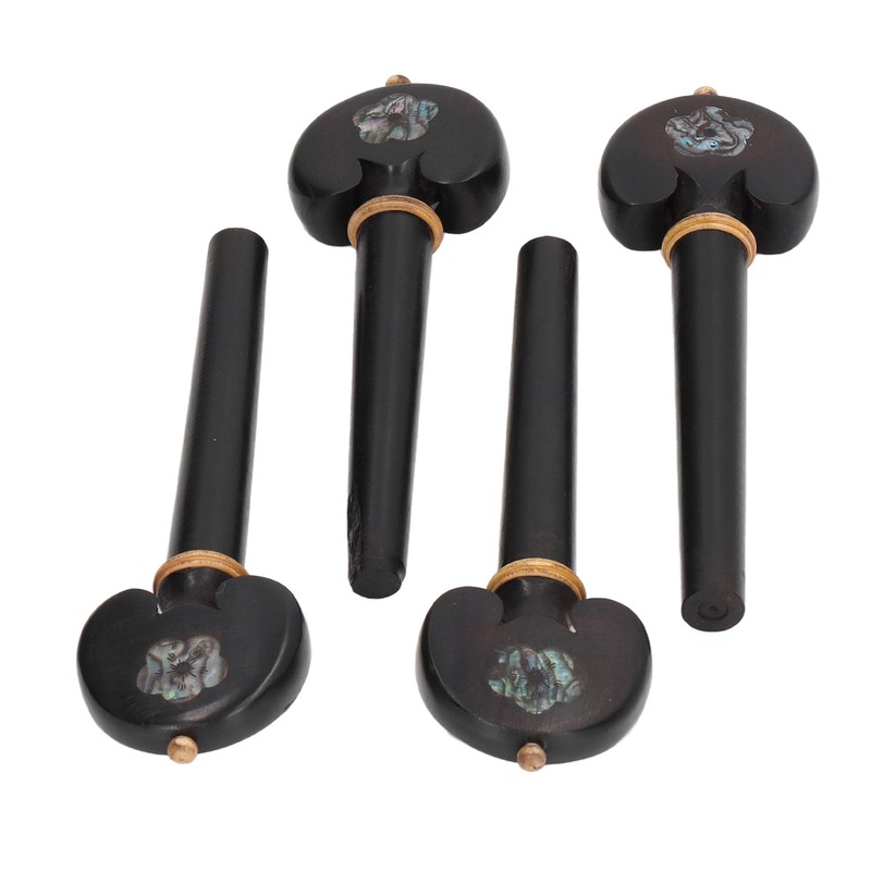 4PCS Fine Tune Peg Black Ebony Pre Punched Handmade Wear