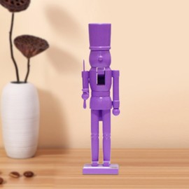 Perfeclan Nussknacker-Figur, Statue, Weihnachtsdeko, Foto-Requisiten, Kunsthandwerk, Ornament, Weihnachts-Nussknacker-König für Weihnachtsschlafzimmer, LILA