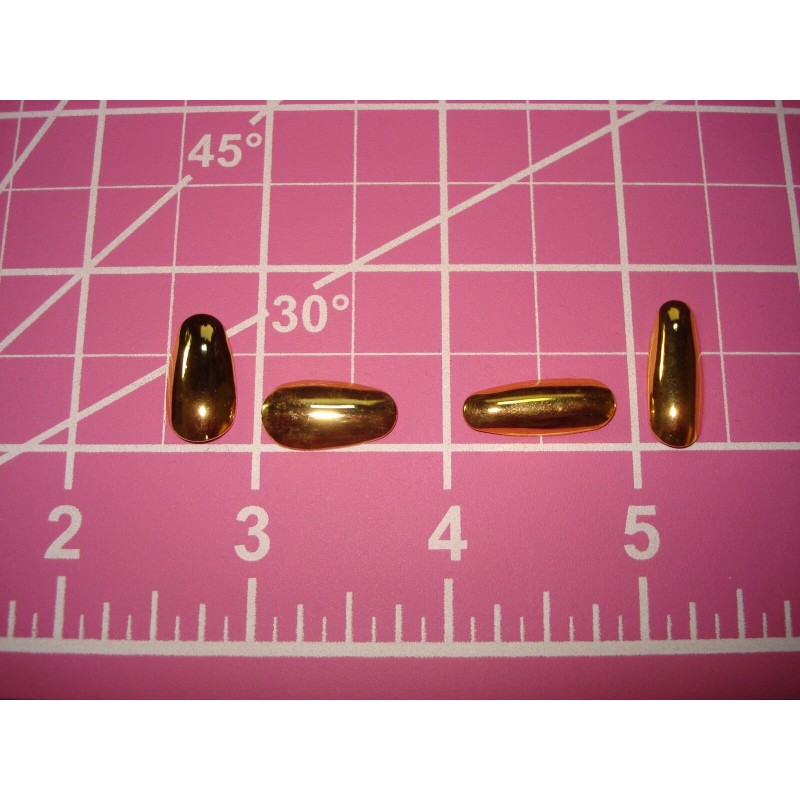 kirsten Vintage Golden Fingernails 18Kt Electroplated Metal Nails 2 Sets