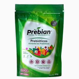 Prebian, Prebióticos, Alimenta tus Probióticos, Fortalece la Microbiota intestinal, Favorece la Salud Digestiva. Sin Sabor, Keto Friendly. (Bolsa 150 gr)