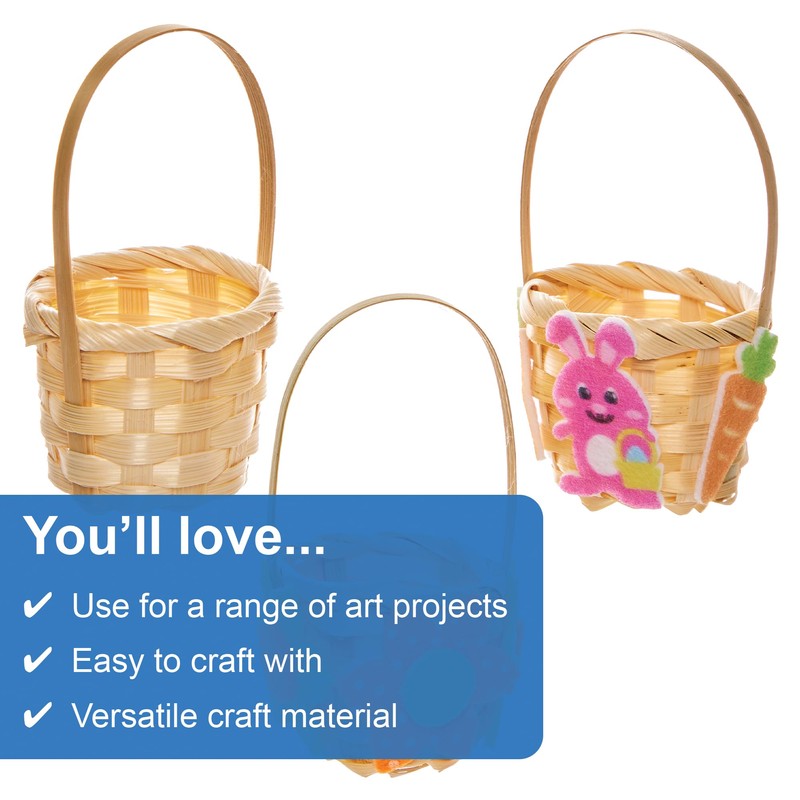 Baker Ross FX966 Mini Woven Baskets - Pack of 6,