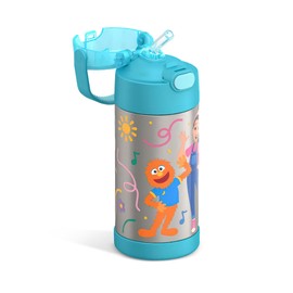 THERMOS FUNTAINER Water Bottle with Straw, 12oz Vacuum Insulated Water Bottle for Kids Stainless Steel with Lid Woman Rachel