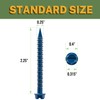 LIONMAX Concrete Screw Anchor, 150-PCS 1/4" x 2-1/4" Hex Head