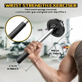 Dumbbell Bar Handle with Lock, Adjustable Forearm Wrist Exerciser, Hand Developer Grip Strength Trainer, Fitness Equipment for Lateral Forearm/Wrist Rotation Exerciser/Forearm Trainer