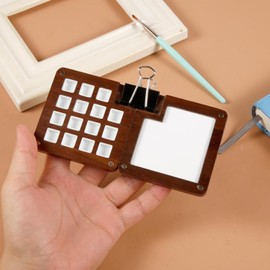 Portable Sketchbook Palette 15 Grids Mini Travel Watercolor Paint Palette Paint Box Saver with a Clip for Watercolor Gouache Acrylic Painting Nail Art