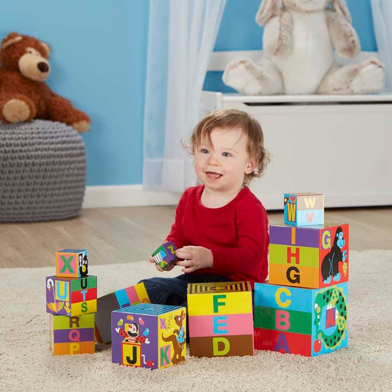 Melissa & Doug Deluxe 10-Piece Alphabet Nesting and Stacking Blocks