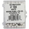 Moore Push Pin - White (Pack of 100)