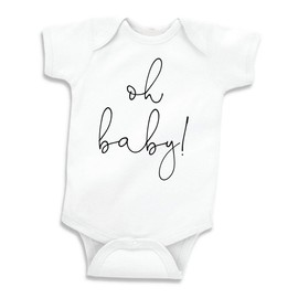 Bump and Beyond Designs Baby Bodysuit Surprise Pregnancy Announcement for Grandma and Grandpa (3-6 Months, White)