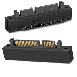 Sintech 2pcs SAS to SATA Converter,SFF-8482 29Pin SAS HDD to Motherboard 22Pin SATA Adapter Angled Card （Motherboard Required with SAS Hybrid Controller）