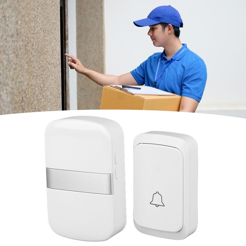 Wireless Doorbell Waterproof Electronic Battery Powered Transmitter Receiver Door Bell