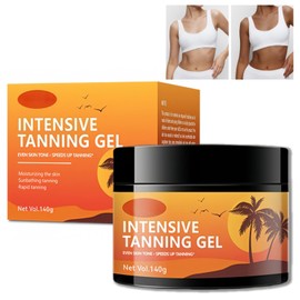 140g Tanning Accelerator Cream,Intensive Tanning Gel,Sunbed Tanning Accelerator for Natural Glowing Tan Skin,Suitable for Sunbed& Outdoor Sun,Achieve a Natural Tan,Long-Lasting Moisturising