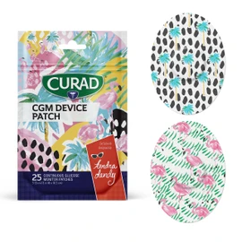 Curad® Kendra Dandy CGM Patches (25-Count) | 3.13" x 4.13" Exclusive Continuous Glucose Monitor Patches | Waterproof and Easy-Peel Continuous Blood Glucose Monitor Patch for Consistent Application