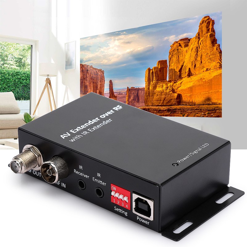 Digital Set Top TV Box RF AV Extender Repeater Adapter