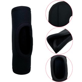 Wanty Neoprene Luggage Handle Wrap, Luggage Handle Wraps for Suitcase, Luggage Tags Identifiers with Hollow Design for Travel Accessories (6 PCS Black)