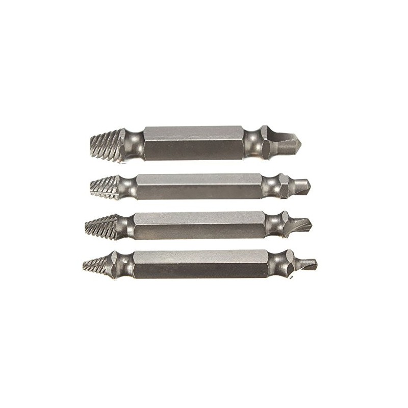 CEFEPH 4 Piece Screw Extractor Defective Screw Remover Made of