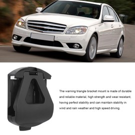 KIMISS Warning Triangle Mount Holder A2048900114 Triangular Warning Board Mount ABS Triangle Bracket Bracket for C Class W204 E Class W212 (Black)