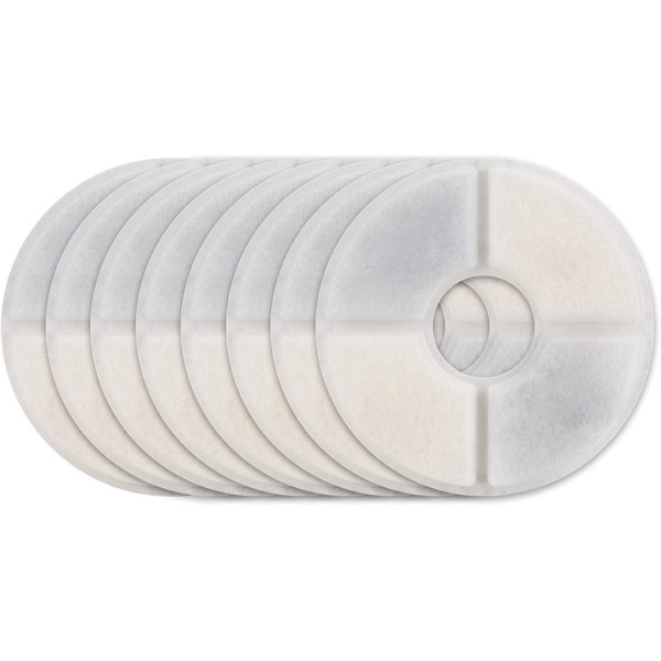 FluffyUnion Cat Water Fountain Replacement Filter, 8 Filters Pack, Compatible