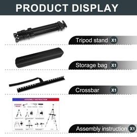 AROIC 4 Pack Art Painting Display Easel Stands,Portable Adjustable Aluminum Metal Tripod Artist Canvases Height from17 to 66 Inch Extra Sturdy forTable-Top/Floor Painting. Black with 4 Storage Bag