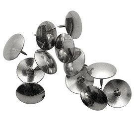 Westcott 00522 Nickel Plated Thumb Tacks, 1/2" Diameter, 100 Piece/Box
