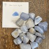 BellaMira Blue Lace Agate Tumblestone Healing Crystal, Single Polished Stone,
