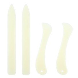 Ymapinc 4 pcs Bone Folders, Crease Makers Plastic Paper Folding Tool Creaser Bookbinding Tools for Making Paper Crafts Quilting Leathercraft Bookbinding