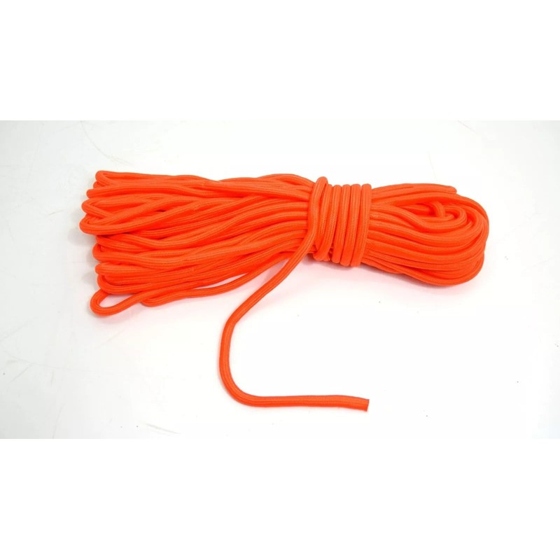 High Visibility Orange Paracord Cord 10mm Thick x 25 Metres